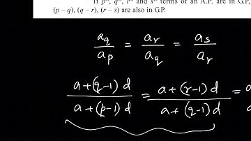 21: If pth, qth, rth and sth terms of an AP are in GP , then show that