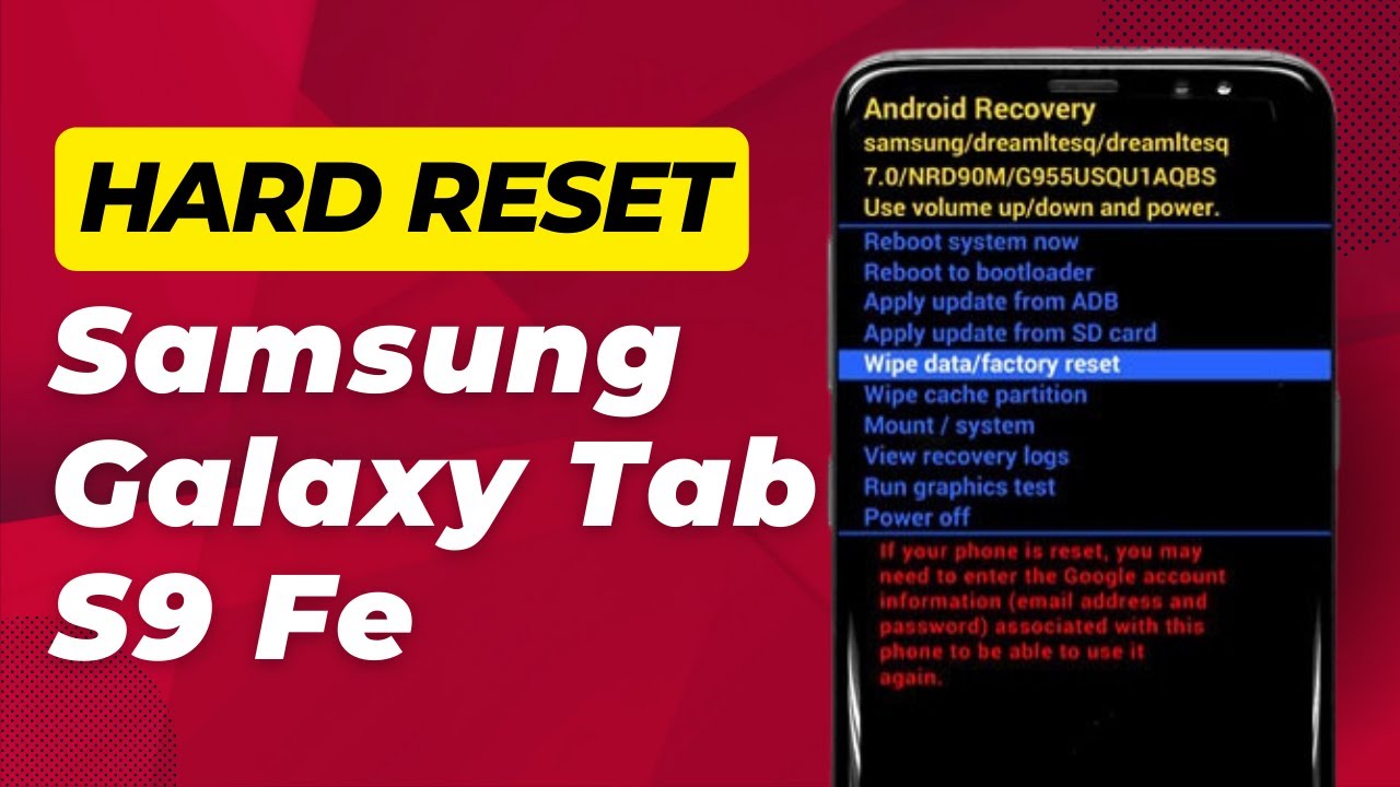 How To Hard Reset Samsung Galaxy Tab S9 Fe - Full Guide - YouTube