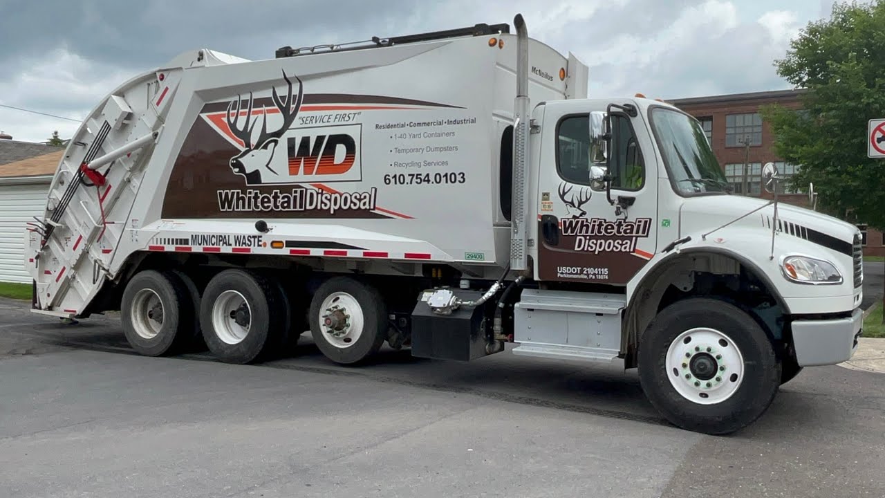 whitetail-disposal-freightliner-mcneilus-rear-loader-youtube