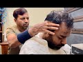 IndianStreet Barber Pradeep | Intense Head Massage With Neck Cracking ASMR #sensoryoverload