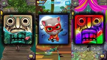 Temple Run 2 Pirate Cove Vs Talking Tom Hero Dash Vs Temple Run 2 Holi Festival - Endless Run Game