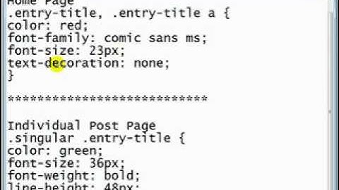 How to Change the Font Style, Color, and Size for Post Title and Home Page with Wordpress Themes.
