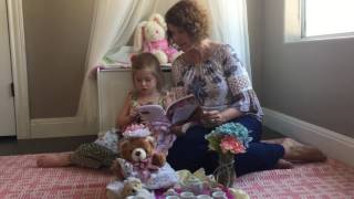 Grandmother Reads 'Bonnets and Umbrellas ' to Granddaughter