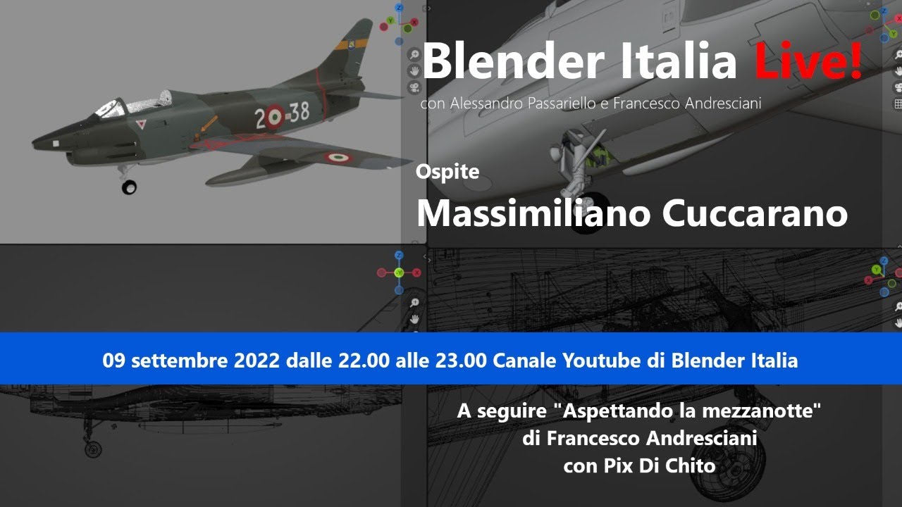 Blender Italia Live! Massimiliano Cuccarano YouTube