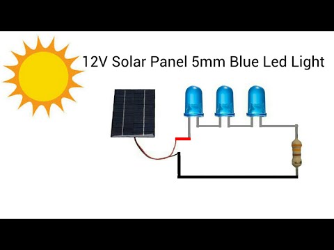 5mm Blue LED'S -  3 / 330 ohm Resistor 12V Solar Panel