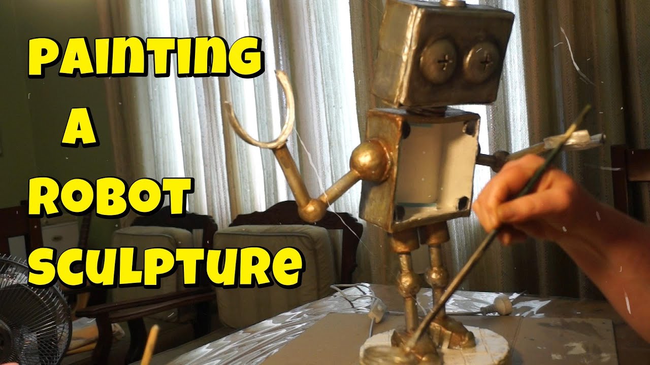 Painting a Robot Sculptural Light / Tutorial 