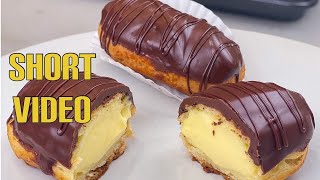 (Short Video) Eclairs Choux Pastry Dough Recipe