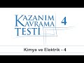 12. Sınıf (YENİ) Kimya Kazanım Kavrama Testi - 4 Kimya ve Elektrik - 4 Elektrokimya