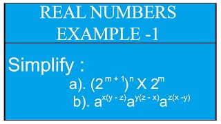 Real Numbers Example - 1 / Maths Algebra