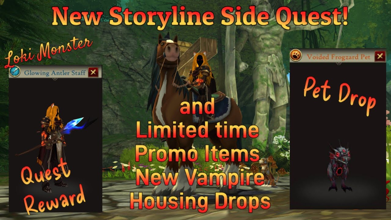 New Storyline Quest LVL 11, Staff and Title, pet drop ,New Promo's and Vampiric Housing 