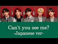 【歌詞】Can't you see me? -Japanese ver-/TXT