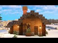 Minecraft: How To Build a Winter House (Tutorial)