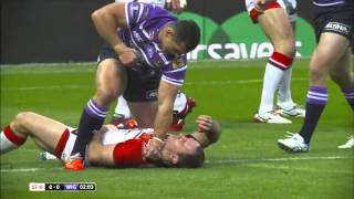 Ben Flower Brutally Attacks Lance Hohaia and gets sent off in Rugby Super League Grand Final