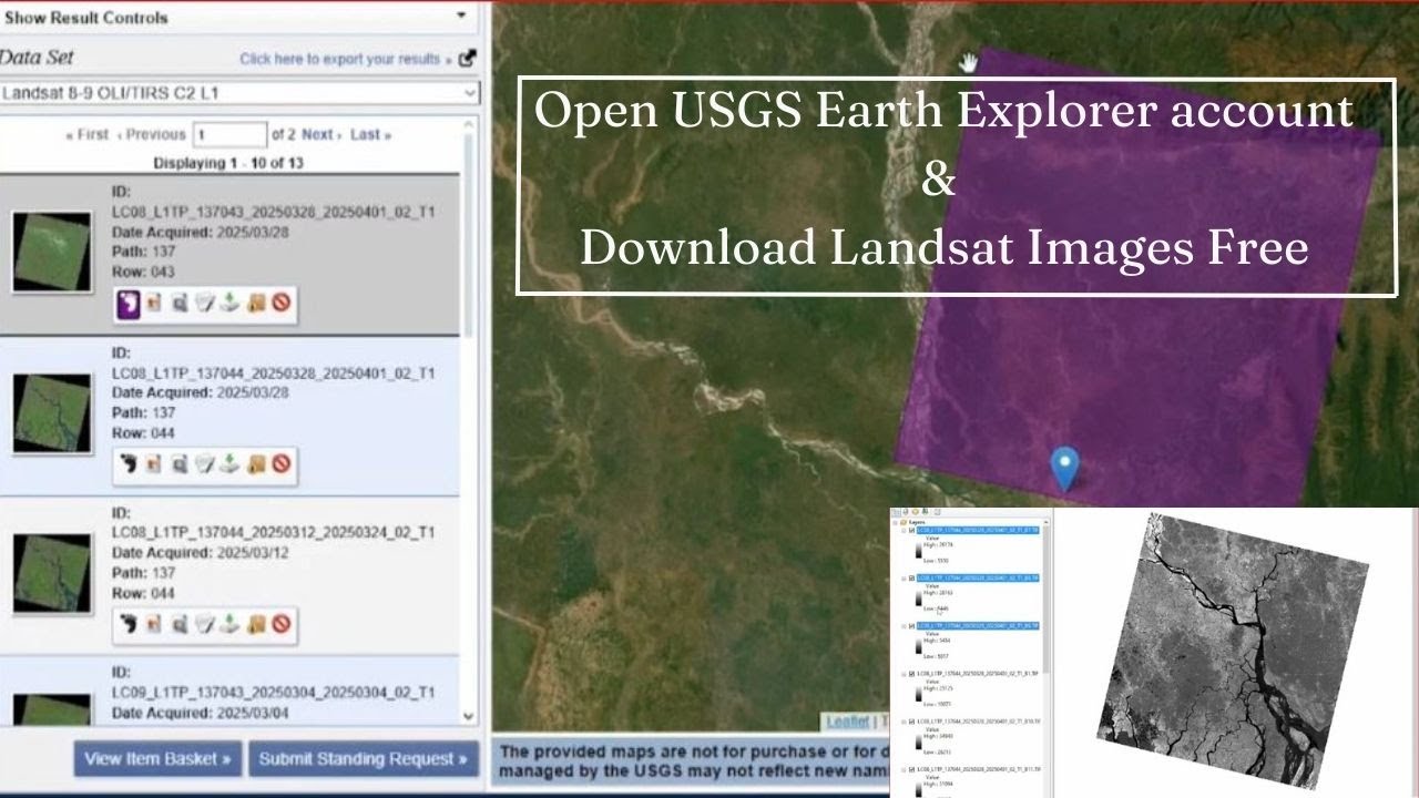How to create USGS earth explorer account and download Landsat ...