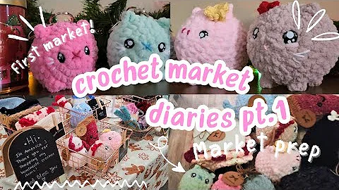 Crochet Market Prep (for the first time!)🙀Christmas Craft Market 🎄
