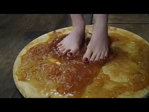 Sadie Barefoot Trapped In Glue