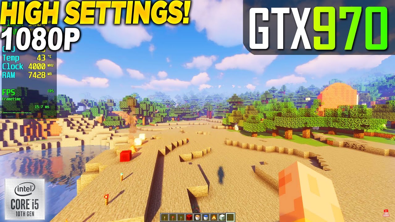 Minecraft Shader Mod GTX 970 + i5 10400F - 1080p High, - YouTube