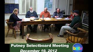Putney Selectboard Mtg 12/19/12