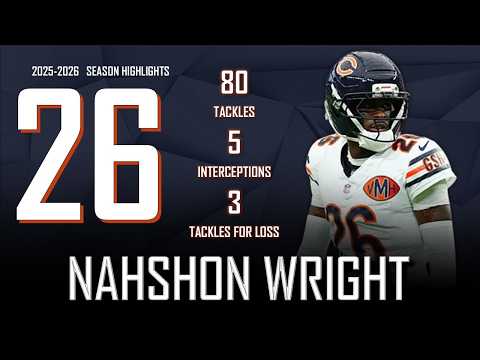Nahshon Wright || 2025-2026 Chicago Bears Highlights