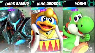 Super Smash Bros Ultimate Amiibo Fights 9pm Finals Dark Samus Vs Dedede Vs Yoshi