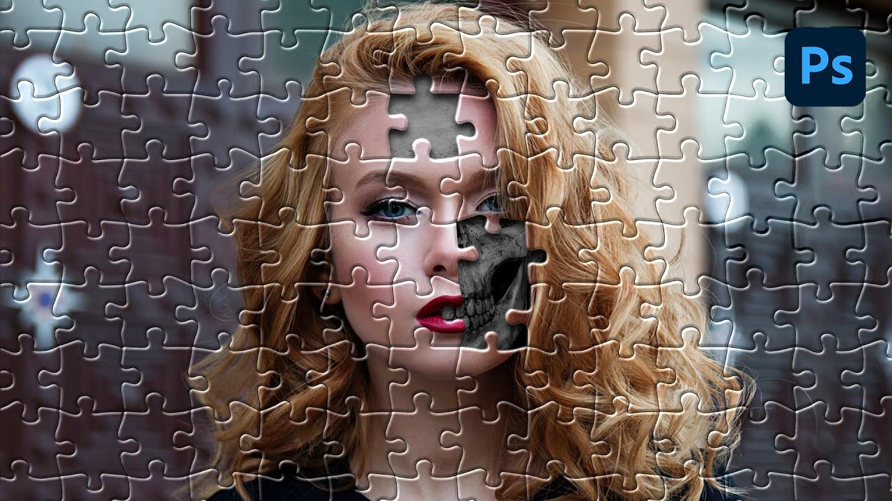 Photoshop Tutorial: How to Make a PUZZLE from a photo. - YouTube