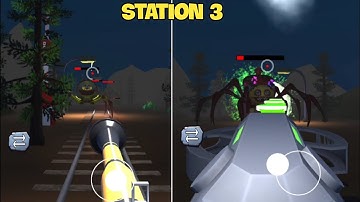 Spider train survival shoot station 3 gameplay walkthrough game review