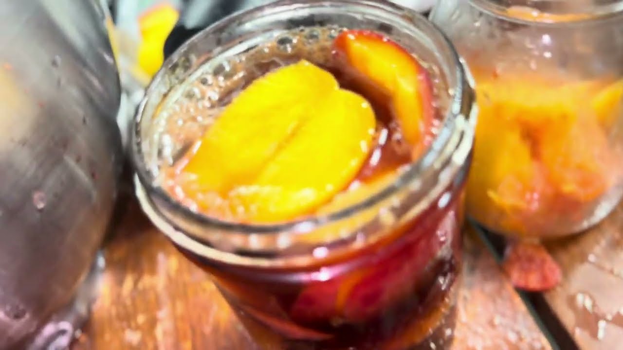Canning Peaches in Cinnamon-Vanilla Syrup | Backyard Harvest to Winter Treat 🍑✨