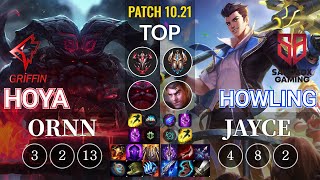 GRF Hoya Ornn vs SB Howling Jayce Top - KR Patch 10.21