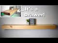 How to Make a Floating Shelf...That's Also a Hidden Drawer! | Free Plan