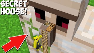 Who BUILT A SECRET HOUSE INSIDE A GOLEM'S NOSE in Minecraft ? NEW TINY HOUSE !