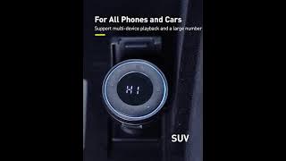 Baseus Enjoy Car Wireless MP3 Charger ( 5V/3.4A, Dual USB, FM/ Bluetooth 5.0, USB/TF Card Reader)