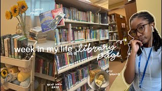Week in my life as a part time “librarian” 📚 | road trip, new fav book of all time,   quiet days