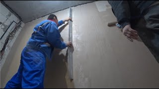 Как мы армируем стены штукатурной сеткой с помощью валика