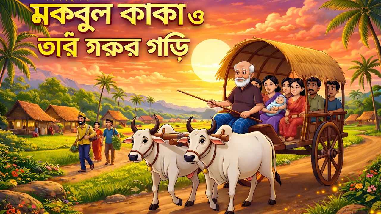 আজ অবহেলিত গরু গাড়ি! এক সময় এটাই ছিল মানুষের একমাত্র ভরসা 🐂 #cartoon #animation #moralstories #ai