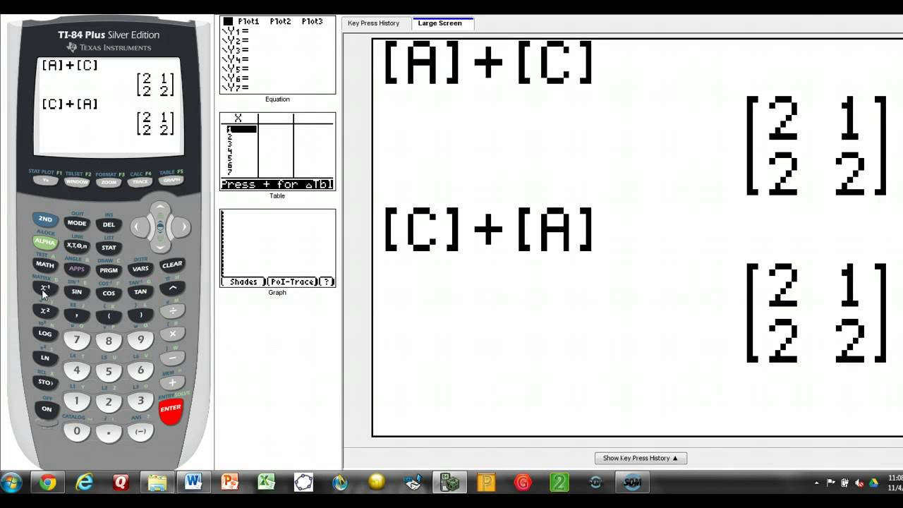 Matrix Operations on the TI-84 Graphing Calculator - YouTube