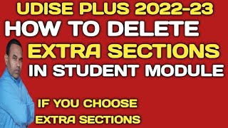 HOW TO DELETE SECTION IN STUDENT MODULE? HOW TO DELETE YOU CHOOSE EXTRA SECTION IN SAME CLASS?