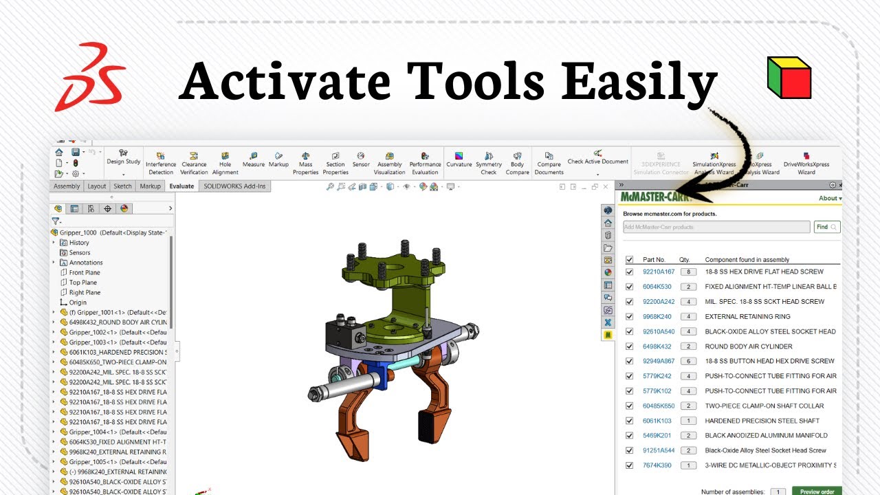 How to find add ins in SolidWorks (Effortless Control) - YouTube