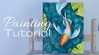 How to paint a Koi Fish in acrylics