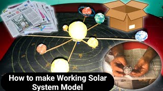 How to make working solar ☀️🌎🪐system model project work for student 📚✏️🪐