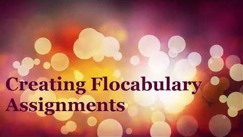 Creating Flocabulary Assignments