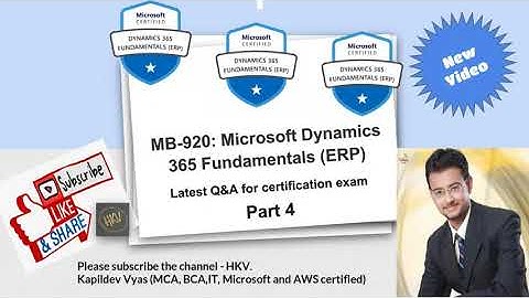 MB-920: Microsoft Dynamics 365 Fundamentals (ERP)Latest Q&A for certification exam Part 4  @hkv707