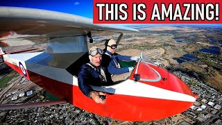 What its like to fly an open cockpit vintage glider.