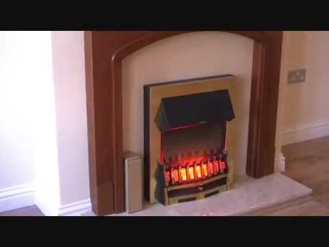 Electric Fireplace Installation,Wiring and Flooring - YouTube