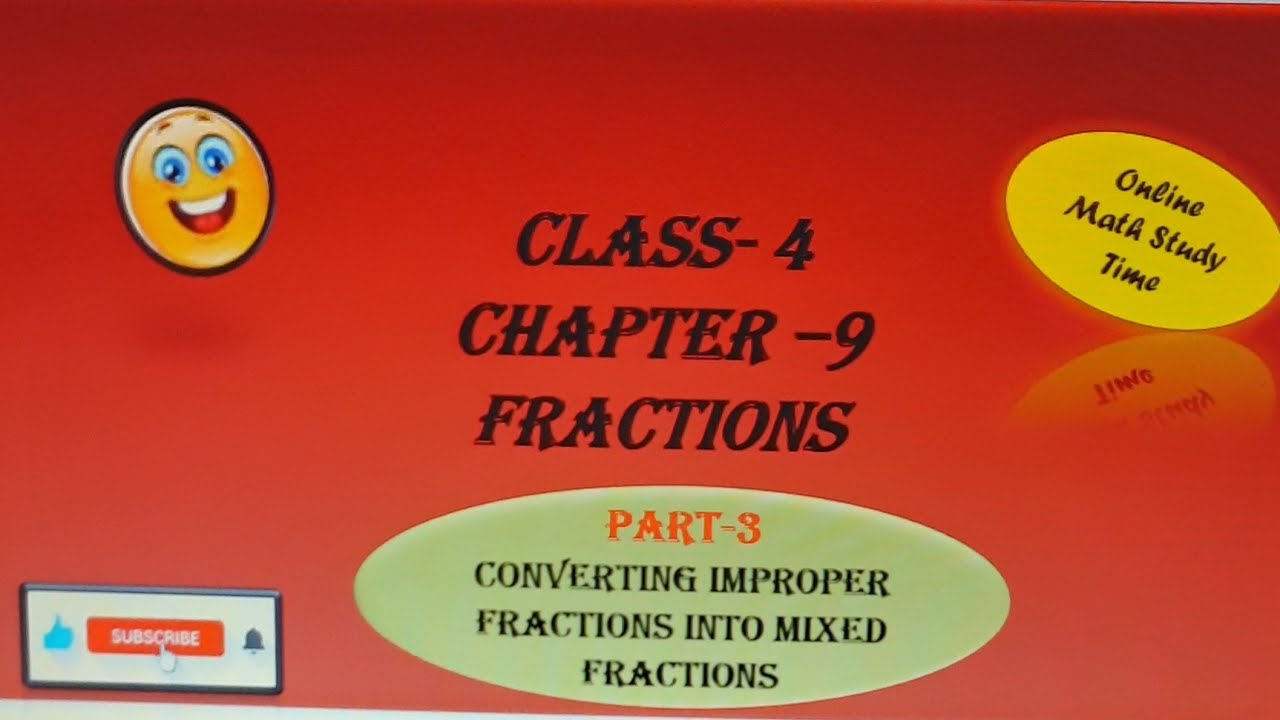 Class 4 Math Chapter 9 Fractions - Converting Improper Fractions to Mixed Fractions | CBSE #viral
