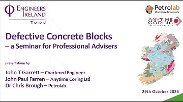 Defective Concrete Blocks - a Seminar for Professional Advisers