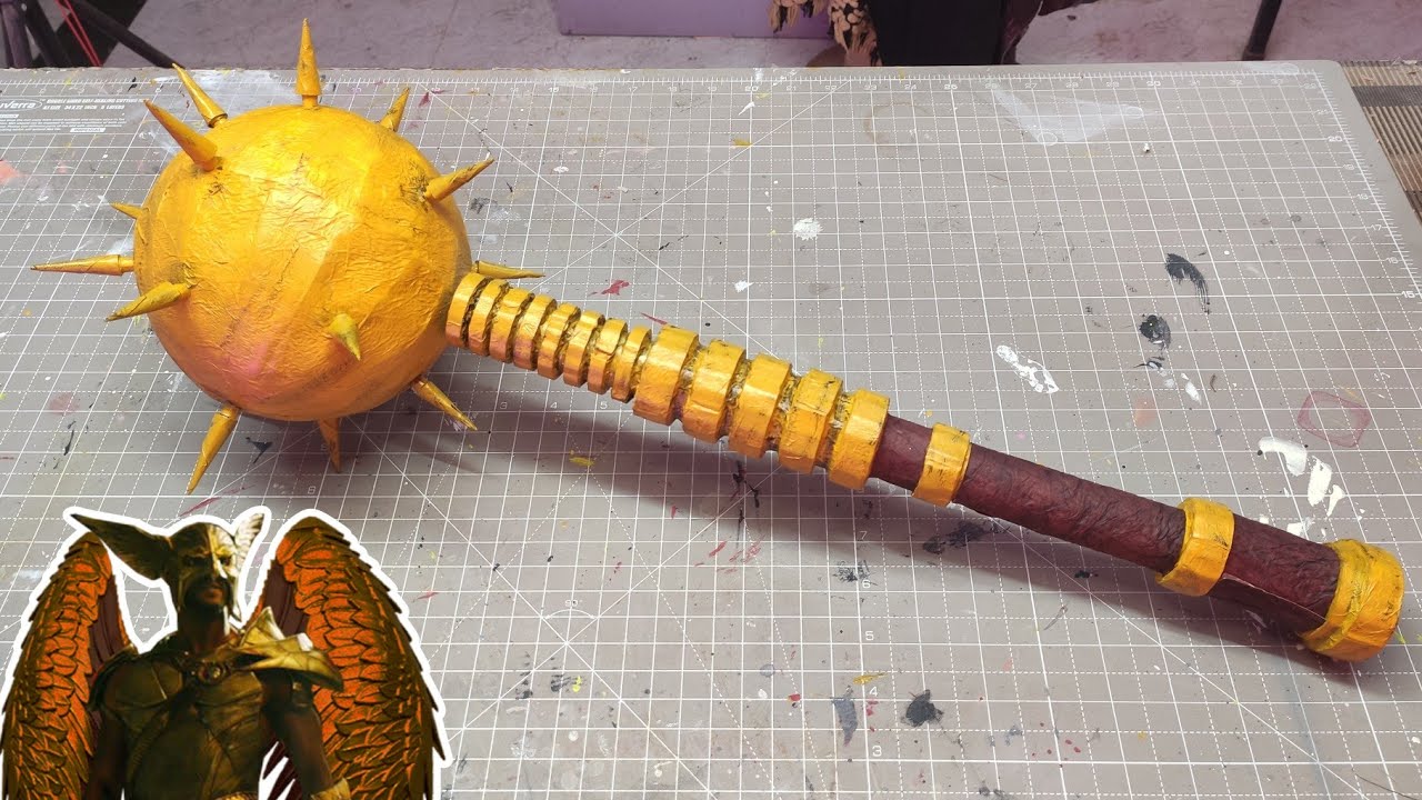 How To Make Hawkman's Mace From black adam Cardboard DIY YouTube