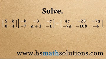 Solve Matrix Equation that Includes Matrix Multiplication (Example)
