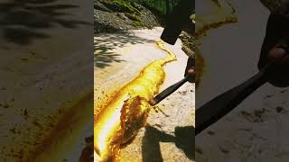 Real Gold in River Gravel! Nature’s Treasure #gold #shortvideo