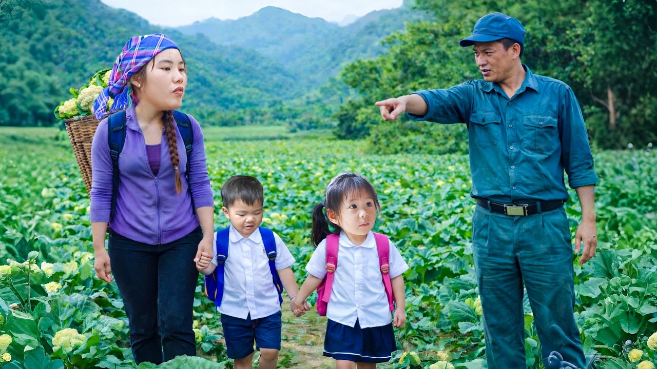 Harvested bamboo shoots, cauliflower to sell at the market, boiled duck eggs for my daughter