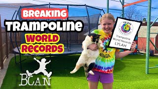 when she&#39;s Breaking Trampoline World Records on a BCAN Trampoline